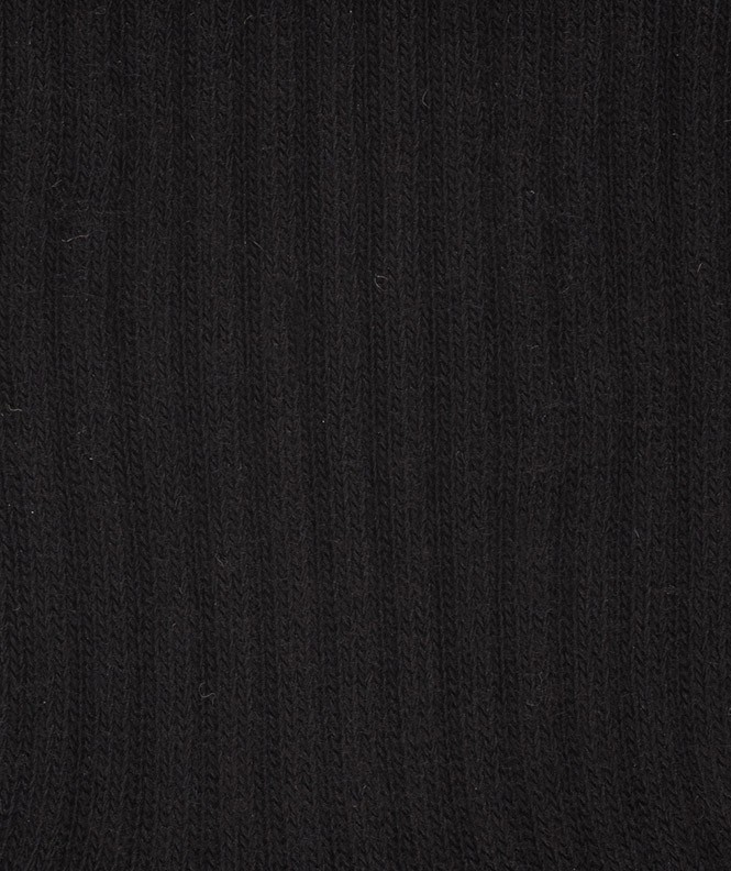 Chaussette unie coton semelle en bouclette Noir